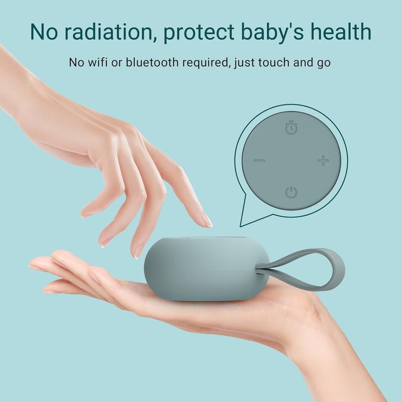 jaroco Portable Baby Sound Machine [White Noise for Babies Kids Adults][Sleep Soother][Timer Function][12 Soothing Sounds] 15 Hours Battery Life, Registry Gift,Shower,Clips on Baby Stroller.Slate - Image 5